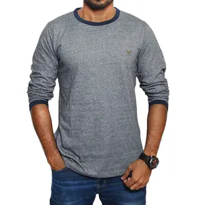 Latest T-Shirt Full Sleeve Men's Clothing Fashionable Casual Cheap Price 100% Cotton Wholesale OEM Custom Logo