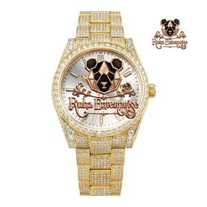 Montre-bracelet de luxe avec pierres brillantes en moissanite, élégante montre en diamant moissanite pour hommes et femmes, en promotion - Product Image 3