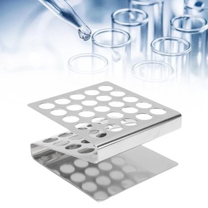 Estante para Tubos de Ensayo de Acero Inoxidable de 25 Puestos en Forma de Z para Laboratorio - Product Image 6