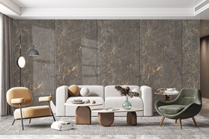 Bagnara Gris 160x320cm 12mm Haute Brillant Panneaux De Pierre Frittée Intérieur Murs Extérieurs Planchers Comptoirs Usine Prix Pierre - Product Image 5