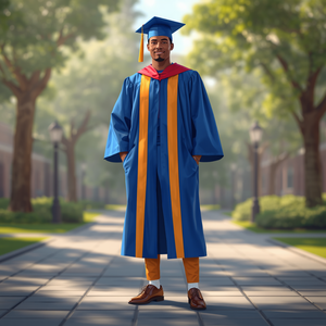 Conjunto de Uniforme de Graduación para Adultos, Toga y Birrete de Poliéster, Traje de Ceremonia Académica con Borla para Eventos de Graduación Escolar - Product Image 3