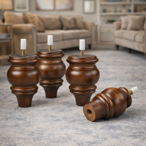 Pieds de meubles en bois massif de qualité supérieure pour canapé, lit, armoire, table, salon, chambre à coucher, décoratifs, taille personnalisée, OEM - Product Image 5