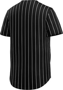 Men's Black <b>White</b> Solid Printed Baseball Jersey Short Sleeve <b>Button</b> Front Breathable Mesh Custom Team Name Regular Fit All - Product Image 3