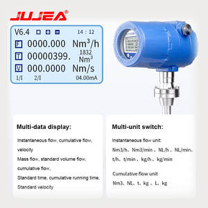 Jujeaステンレス鋼熱ガス質量流量計酸素窒素二酸化炭素圧縮空気天然ガス1.5% 精度 - Product Image 6