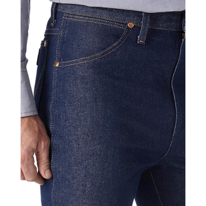 กางเกงยีนส์ทรงคาวบอยผู้ชาย ทรงสลิมฟิต สไตล์ตะวันตก ผ้ายีนส์คลาสสิก ยืดได้ เอวปกติ - Product Image 5