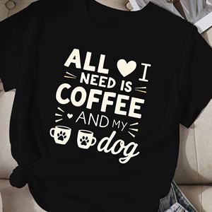 เสื้อยืดผู้หญิงลาย Coffee Dog - Product Image 1