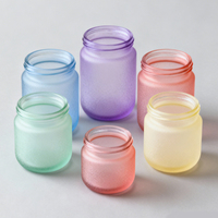 Pot à crème décoratif artisanal en céramique avec pompe à vis, 500 ml, pour le corps et le visage, pot à crème givré de 50 grammes