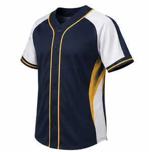 Camiseta de Béisbol Ligera Sublimada con Botones, Uniforme Deportivo para Hombre y Mujer, Transpirable, Suave, Corte Relajado, Venta al Por Mayor para Equipos - Product Image 3