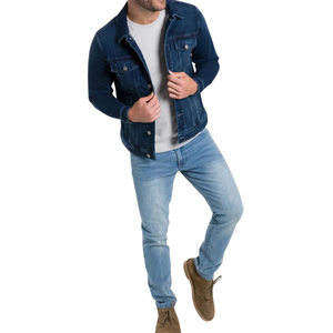 Free Sample Men's Denim Jacket Comfortable Fabric Wholesale Customizable Best Quality - Product Image 4