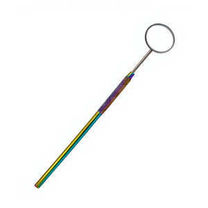 Espejo Bucal Dental Rainbow con Mango, Instrumento Manual para Dentistas, Acero Inoxidable, Reutilizable, Autoclavable, Agarre Ergonómico, Certificado CE - Product Image 2
