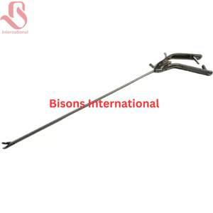 Portaagujas Laparoscópico Manual de Acero Inoxidable BISONS, Instrumento Quirúrgico Reutilizable - Product Image 2