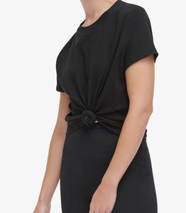 Camiseta de Alta Calidad 100% Algodón para Mujer, Manga Corta, Color Sólido, Transpirable, Ligera, Informal, para Verano, para Actividades al Aire Libre - Product Image 3