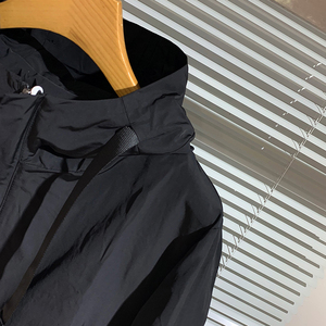 2026 Men's Lightweight Canvas Waterproof Eco-Friendly Windbreaker <b>Jacket</b> Outdoor Sports High Street Hood Stand <b>Collar</b> Hiking - Product Image 3