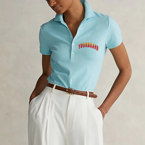 Camiseta Personalizable de Alta Gama para Mujer, Transpirable, Estilo Urbano, Manga Larga, con Decoración de Letras y Logotipo Digital 100% - Product Image 4