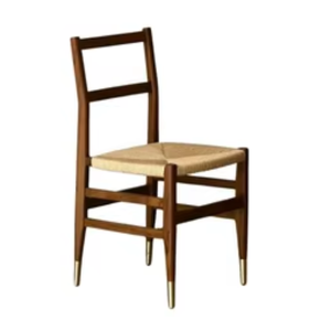 Silla de Salón Hecha de Madera de Teca y una Combinación de Cuerdas Resistentes Diseñada en un Estilo Moderno Minimalista - Product Image 1