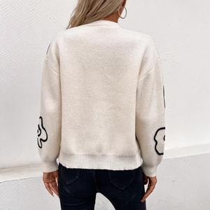 Colección Otoño Invierno, Cárdigan de Punto Exclusivo para Mujer, Estilo Urbano, Holgado, de Manga Larga, Antiarrugas y Transpirable - Product Image 2