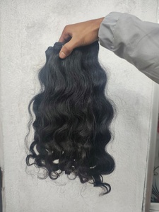 Virgin South Indian / Burmese Hair – 18" Raw <b>Curly</b> Temple Hair <b>Extensions</b> - Product Image 3