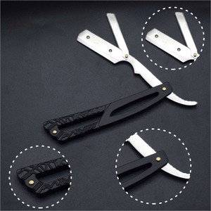 Manual Shaver Professional High Quality Premium Straight Metal Safety <b>Razor</b> Men's Shaving Professional Single Blade Barber <b>Razor</b> - Product Image 1