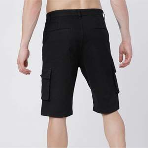 Shorts de sublimación para hombre en color negro sólido y con estampado, shorts de sublimación para hombre con logotipo bordado personalizado, hechos en Pakistán. - Product Image 5