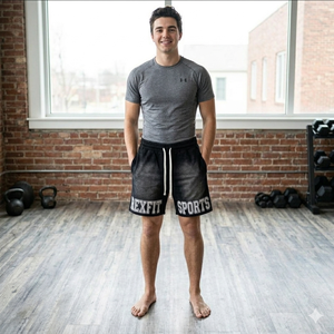 REXFIT SPORTS Fabricante de Ropa Deportiva Personalizada, Pantalones Cortos Deportivos para Hombre, Diseño Personalizado, Pantalones Cortos Ajustados para Gimnasio y Running con Efecto Desgastado por el Sol - Product Image 3