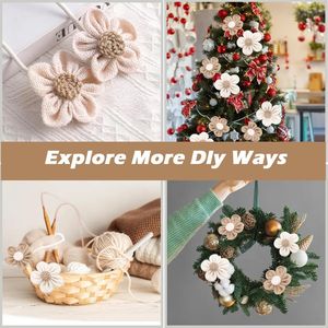 Set di 2 Eleganti Fermacurtain Fai-da-Te in Corda, Decorazioni Boho a Forma di Girasole per Tende, Accessori per l'Arredamento della Tua Casa - Product Image 2