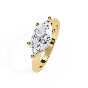แหวนหมั้นเพชรเม็ดเดี่ยวทรงมาร์คีส์ขายดี รับรองโดย IGI ขนาด 1.0ct-3.0ct ทองคำขาว 14K เพชรเพาะเลี้ยงในห้องปฏิบัติการ เครื่องประดับสั่งทำพิเศษ - Product Image 4