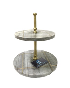 New Arrival Marble Round Modern <b>Cake</b> Stand with Brass Inlay <b>Cake</b> <b>Decorating</b> <b>Supplies</b> & Tools for Wedding Events Parties - Product Image 3