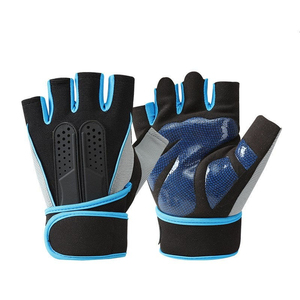 Real Quality Prime Leather Soft Fingerless <b>Gloves</b> for <b>Weight</b> <b>Training</b> Cycling Bike Wheelchair Gym Etc. Medium Size your own logo - Product Image 6