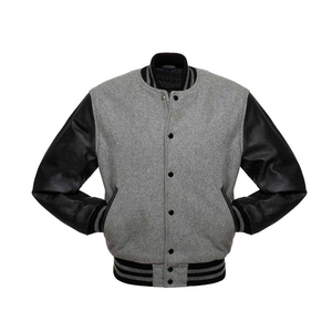 New arrival <b>Men</b> Customized Fashion Varsity <b>Jackets</b> Wool Varsity <b>Jacket</b> Long <b>Leather</b> Sleeves Top Quality Varsity <b>jackets</b> - Product Image 2
