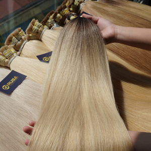 Extensions de cheveux humains en vrac, blond clair, noir, brun, lisses, cheveux vierges slaves vietnamiens, super double drawn, couleur tendance - Product Image 5