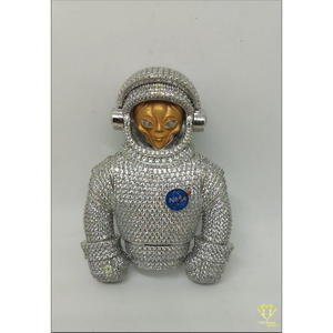 Real Moissanite Diamond Astronaut Pendant for Urban Fashion and Rapper Style Jewelry Necklace - Product Image 4