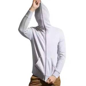 เสื้อฮู้ดดี้ผู้ชายคุณภาพสูง ดีไซน์สั่งทำพิเศษ ผ้าฝ้ายฟลีซ 100% สำหรับฤดูหนาว แบบสวมหัว มีกระเป๋า ซิปยาวเต็มตัว พร้อมโลโก้ - Product Image 1