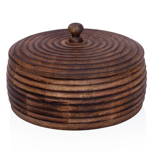 Wood Tortilla Warmer with Lid Wooden Casserole for Roti and Bread Kitchen Food Warmer for Restaurants & Home Decor - Product Image 5