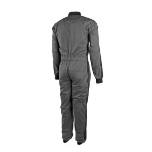 Mono de poliéster negro impermeable y transpirable para hombre con capucha y cremallera frontal, con aislamiento de forro polar para uso en exteriores. - Product Image 6