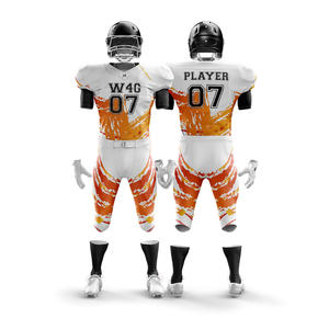 Vêtements de football américain respirants en viscose et coton avec impression personnalisée, ensemble de maillots et shorts de football américain pour hommes adultes - Product Image 6