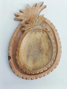 Plateau de service en bois d'ananas, artisanal et luxueux - Product Image 3