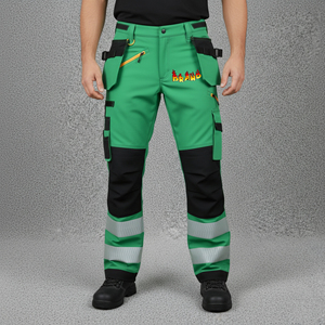 Pantalones de Seguridad Reflectantes de Alta Visibilidad para Trabajo de Construcción, Pantalones Cargo para Hombre, Logotipo Personalizado OEM - Product Image 3
