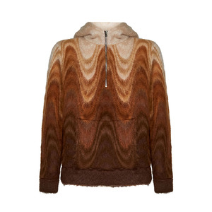 Pull en maille à capuche pour homme, respirant, anti-rides, avec logo personnalisé, en mohair, à manches longues, pour l'hiver - Product Image 2