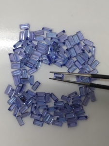 แทนซาไนต์สีน้ำเงินธรรมชาติ 5x2.5 มม. ทรงบาแกตต์ คุณภาพดีที่สุด พลอยเม็ดเดี่ยวสำหรับทำเครื่องประดับ - Product Image 1