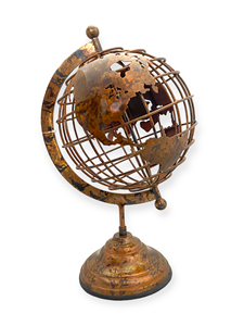 **Handmade Eco-Friendly Durable Art Deco <b>Rotating</b> Wire <b>Desk</b> Globe Saudi Arabia Map Black Powder Coated Iron Brushed Graduation - Product Image 6