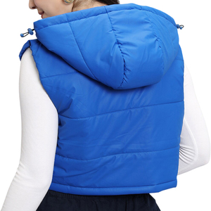 Chaleco Acolchado para Mujer, Chaqueta sin Mangas de Invierno, Cierre de Cremallera, con Capucha, Acolchado, de Poliéster y Nailon, con Logotipo Personalizado, Unisex - Product Image 2