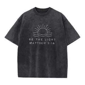 เสื้อยืดโอเวอร์ไซส์สไตล์สตรีทแวร์ วินเทจ ล้างสี พิมพ์ลายกลิตเตอร์ ประดับเพชร ผ้าเจอร์ซีย์ผสมคอตตอน แขนครึ่งตัว เสื้อยืดประดับเพชร - Product Image 5