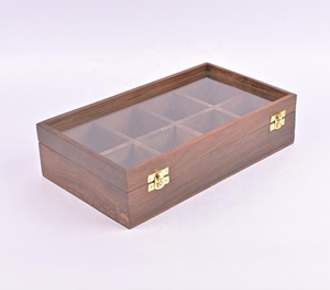 Solid Wood 8 Compartments <b>Spice</b> Box Manufacturer Wholesaler - Product Image 3