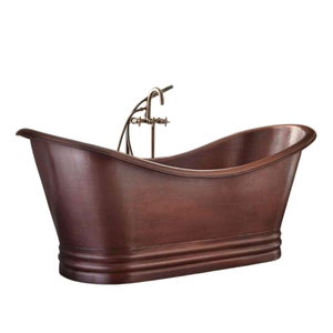 Bañera de Esquina de Lujo Más Vendida, Hecha a Mano en Cobre Puro, Diseño Premium, Acabado Exquisito, Rectangular, con Función de Masaje, Ecológica - Product Image 5