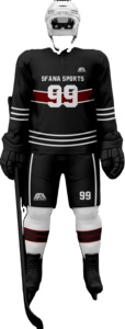 Uniformes de hockey sur glace unisexes personnalisés 100% polyester, imprimés par transfert thermique, respirants, ensemble de hockey sur glace, nom de l'équipe, logo sur le devant, adultes - Product Image 4