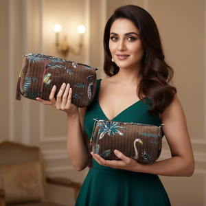 Set de Bolsas de Terciopelo para Artículos de Aseo, Bolsa de Maquillaje para Cosméticos, Regalo de Cumpleaños, Boda, con Cierre, para Damas de Honor - Product Image 1