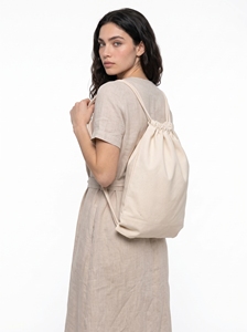 Mochila minimalista de lona con cordón y correa de cuerda para uso diario - Product Image 6