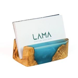 Indian Product Resin Wood Business Card Holder For Office Hotel Desk Top Card Holder By A.Z Handicrafts - Product Image 3