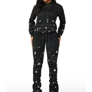 Ensemble de survêtement à capuche en polaire pour homme, streetwear, personnalisable, respirant, polyester/coton, vente en gros - Product Image 5