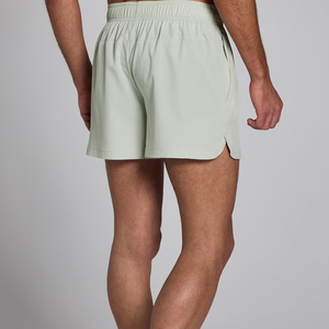 Pantalones Cortos Deportivos para Hombre, Color Verde Claro, con Cordón Ajustable, Logotipo en Relieve de Goma, Estilo Urbano, Cintura Media, Bolsillos Transpirables - Product Image 2